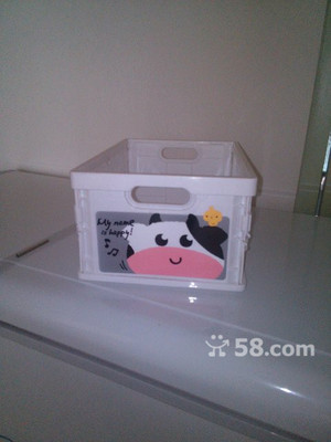 白色小奶牛收纳盒 简约设计，超值实用，为家居增添一抹清新